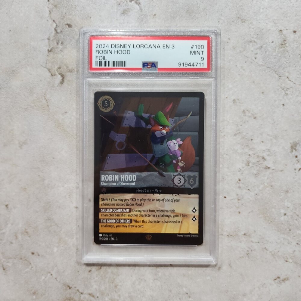ロビン・フッド 　シャーウッドの英雄　foil Lorcana Robin Hood Champion of Sherwood FOIL 190/204 NM Into
