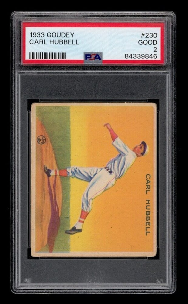 Auction Prices Realized Baseball Cards 1933 GOUDEY Carl Hubbell