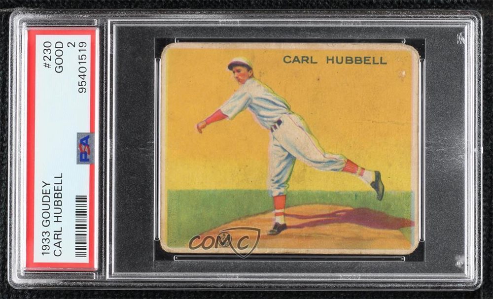 Auction Prices Realized Baseball Cards 1933 GOUDEY Carl Hubbell