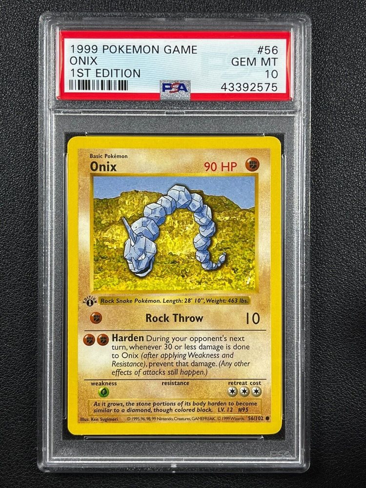 Auction Prices Realized Tcg Cards 1999 POKEMON GAME Onix