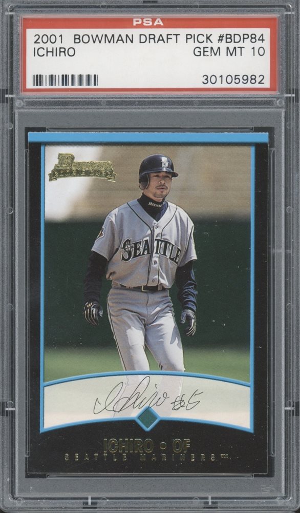 2001 BOWMAN DRAFT ICHIRO PSA 10 RC イチロー Auction Prices Realized Baseball Cards 2001 BOWMAN DRAFT PICKS