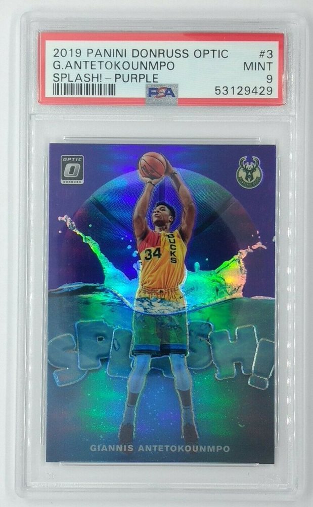 ヤニス アデトクンボ Panini Optic Purple 鑑定済 2021-22 Donruss Optic Giannis Antetokounmpo T-Minus 321