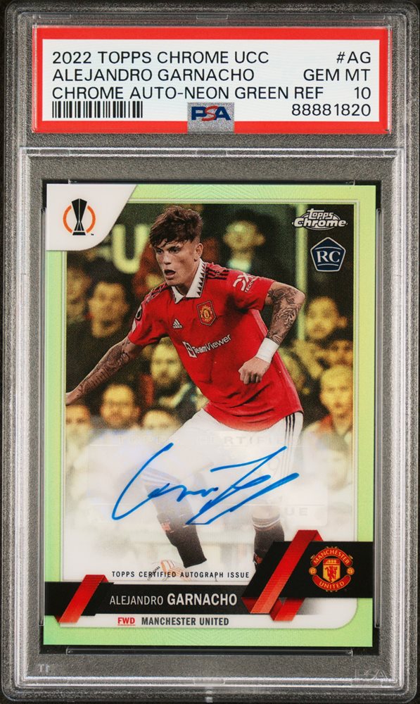 その他 TOPPS CHROME GARNACHO RC REFRACTOR PSA10 2023 Topps Chrome Alejandro Garnacho #G-17 Golazo Rookie RC