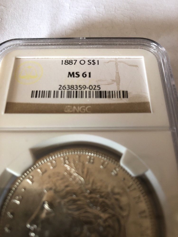 1887-O $1 Morgan Silver Dollar MS-61, MS61 - PCGS Auction Prices