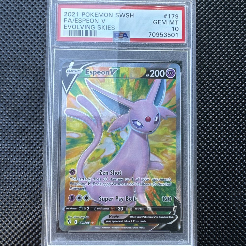 Espeon エーフィ V PSA10 PSA 10 Espeon V Alt Art 180/203 Evolving Skies 2021 Pokemon