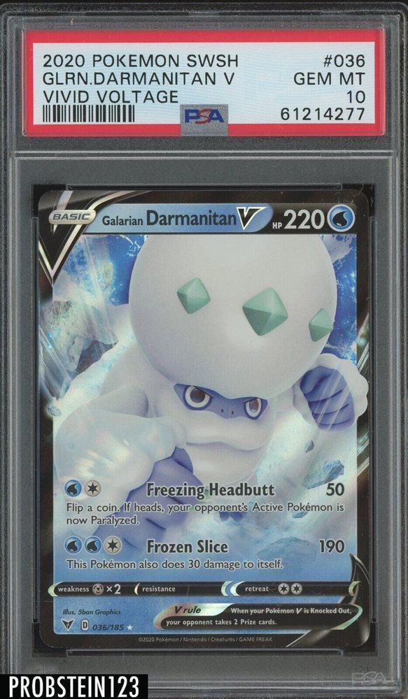 darmanitan pokemon card Galarian Darmanitan V (Full Art) 169/185