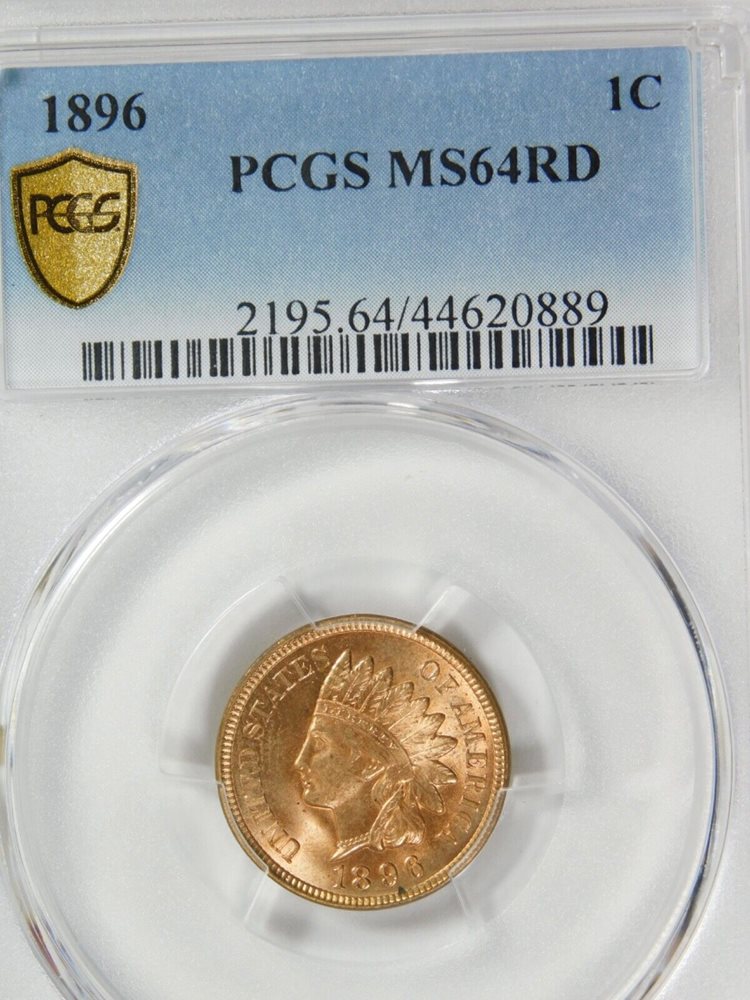❤️❤️❤️PCGS MS64 RD 1896 INDIAN HEAD CENT, MS64RD - PCGS