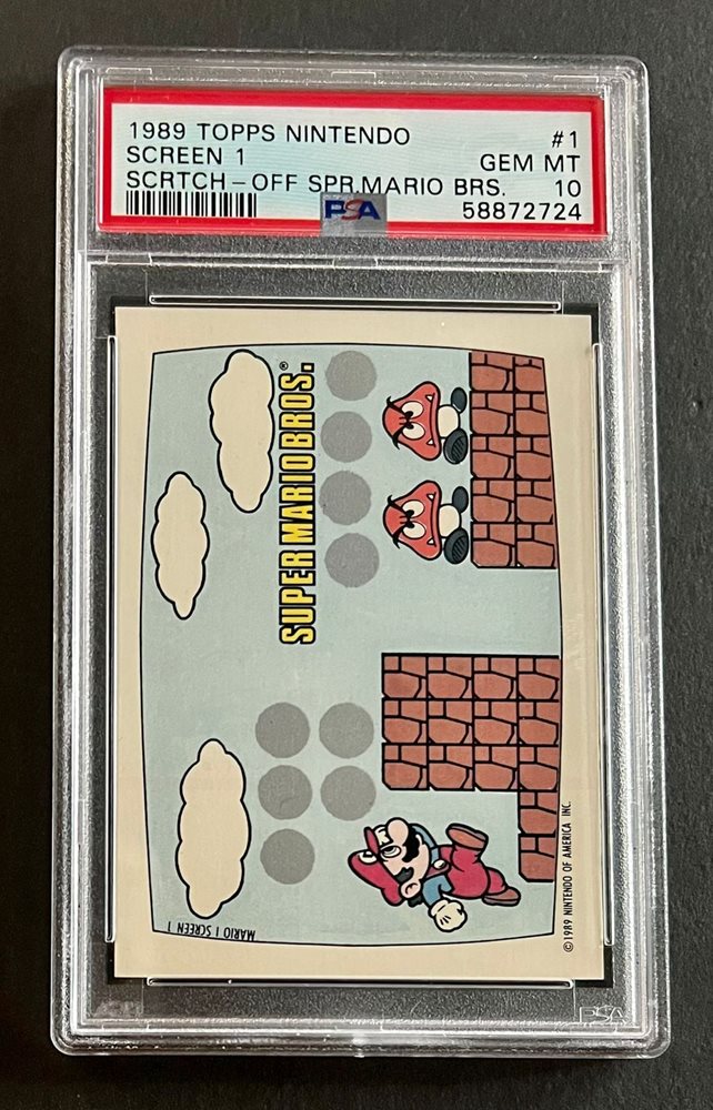 1989 Topps Nintendo Super Mario Bros Game Card Screen