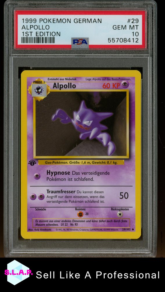 Auction Prices Realized Tcg Cards 1999 POKEMON GERMAN Alpollo