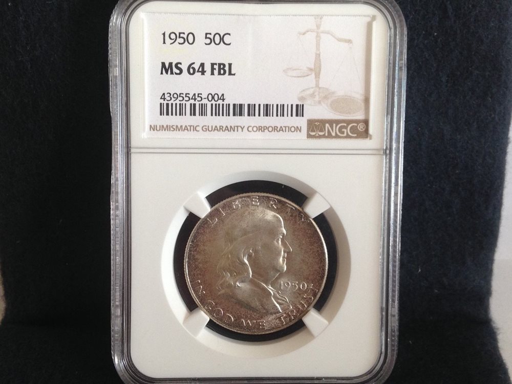 1963 P Franklin Silver Half Dollar NGC MS64