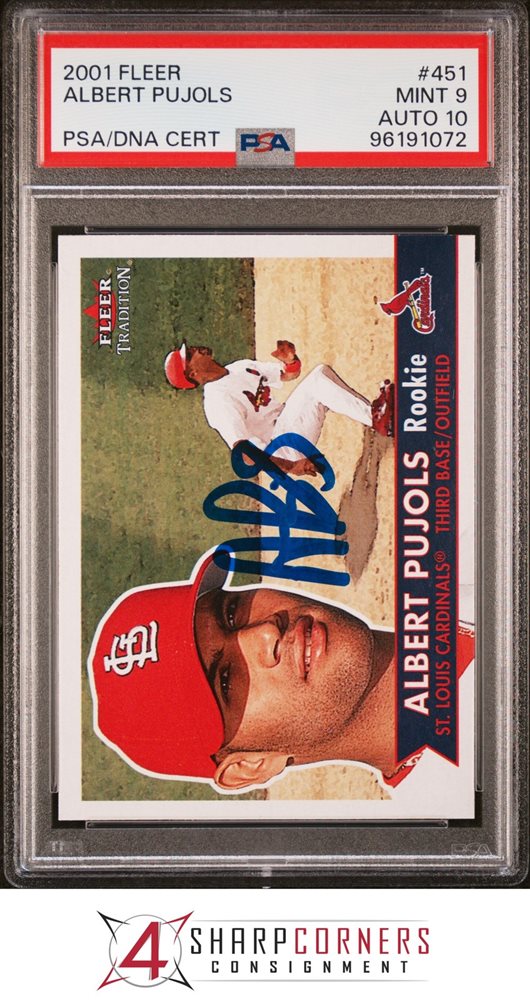 その他  Pujols Auto Fleer Albert Pujols Fleer Autographed Baseball Sports Trading