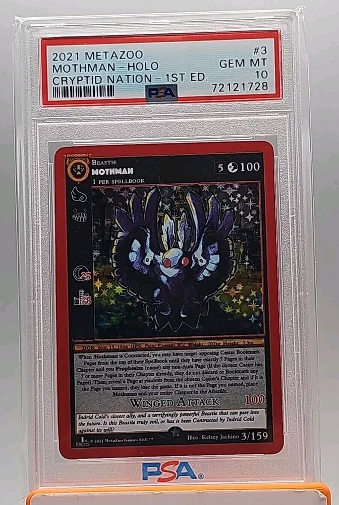 Zoo Mothman モンスマン 1st edition PSA10 Auction Prices Realized Tcg Cards 2021 METAZOO CRYPTID