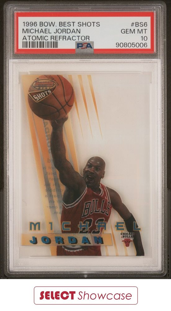 マイケル・ジョーダン1996 Bowmans Best Refractor 1996 Bowman's Best Shots ATOMIC REFRACTOR Michael Jordan BGS