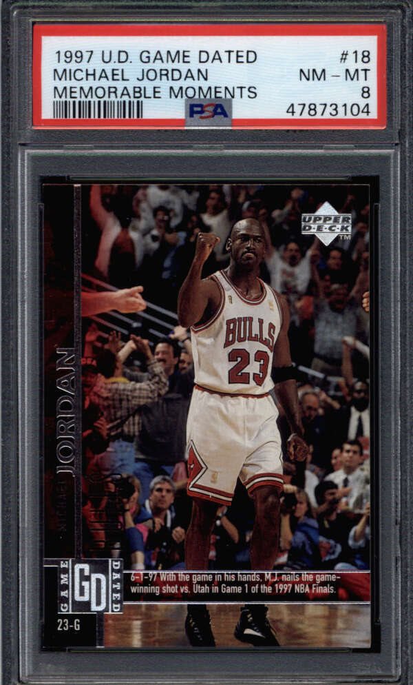 1997 Upper Deck Teammates Michael Jordan #T7 PSA 8 Chicago Bulls GOAT HOF