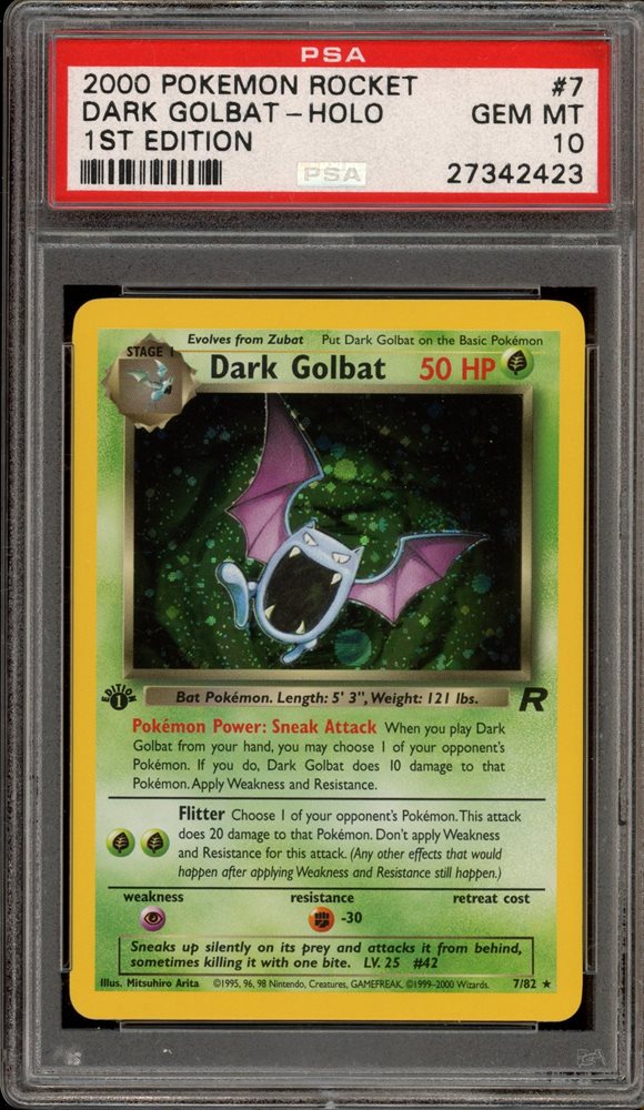 ポケモン Dark Golbat 50 HP Team Rocket PSA品質 Auction Prices Realized Tcg Cards 2000 POKEMON ROCKET Dark