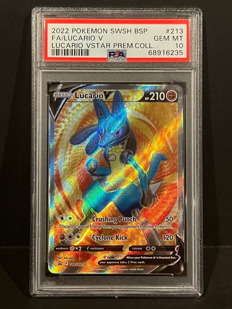 lucario pokemon card full art Amazon.com: Pokemon - Lucario VSTAR -SWSH291 - Black Star Promo main image 0