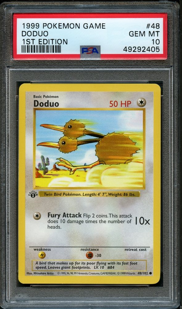 Auction Prices Realized Tcg Cards 1999 POKEMON GAME Doduo