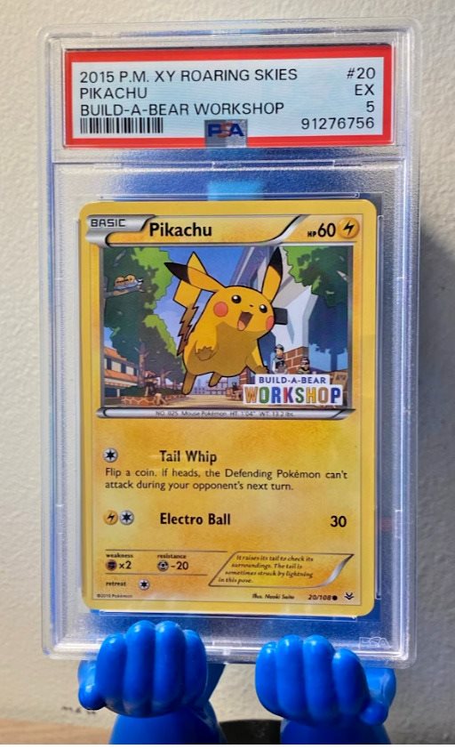 Pikachu SM86 Miscellaneous Cards & Products Build-A-Bear Pokmon Pikachu  SM86 Promo Card - Sealed & Rare Trading Card Pokemon Cards