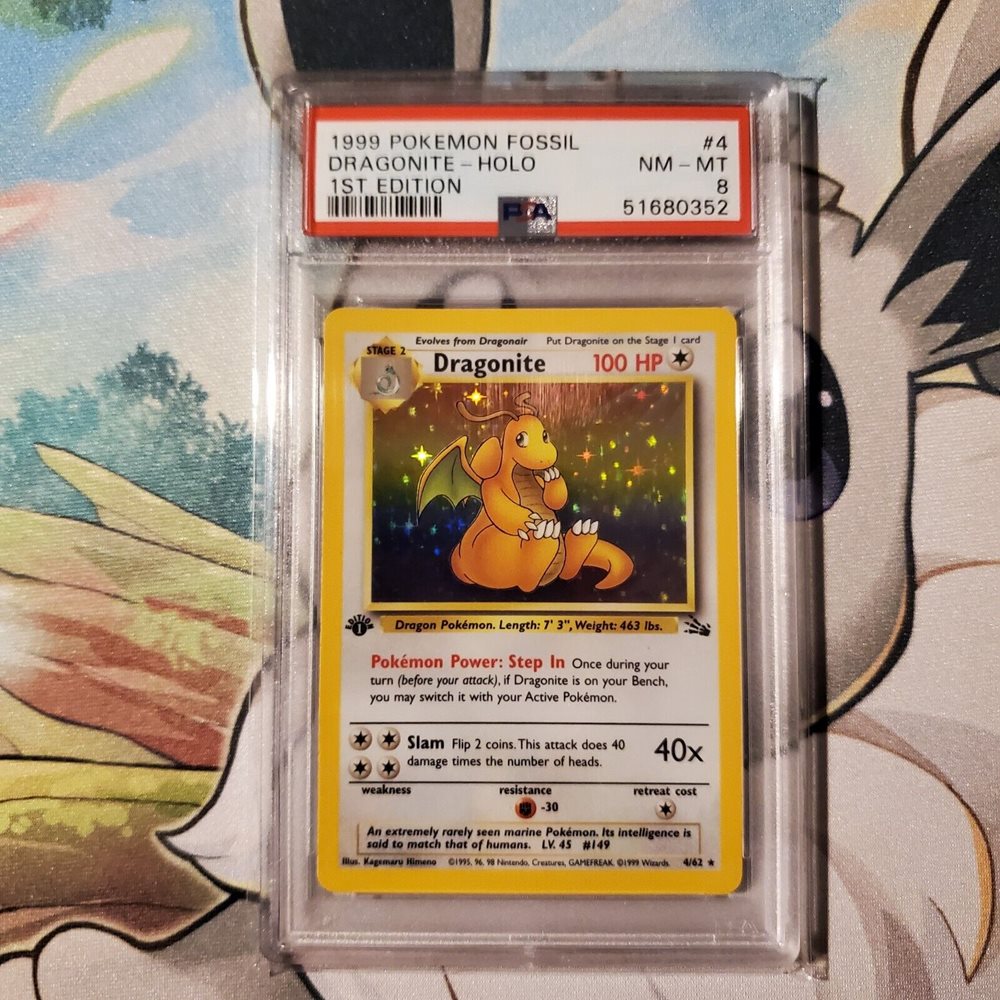 Auction Prices Realized Tcg Cards 1999 Pokemon Fossil Dragonite-Holo 1ST  EDITION