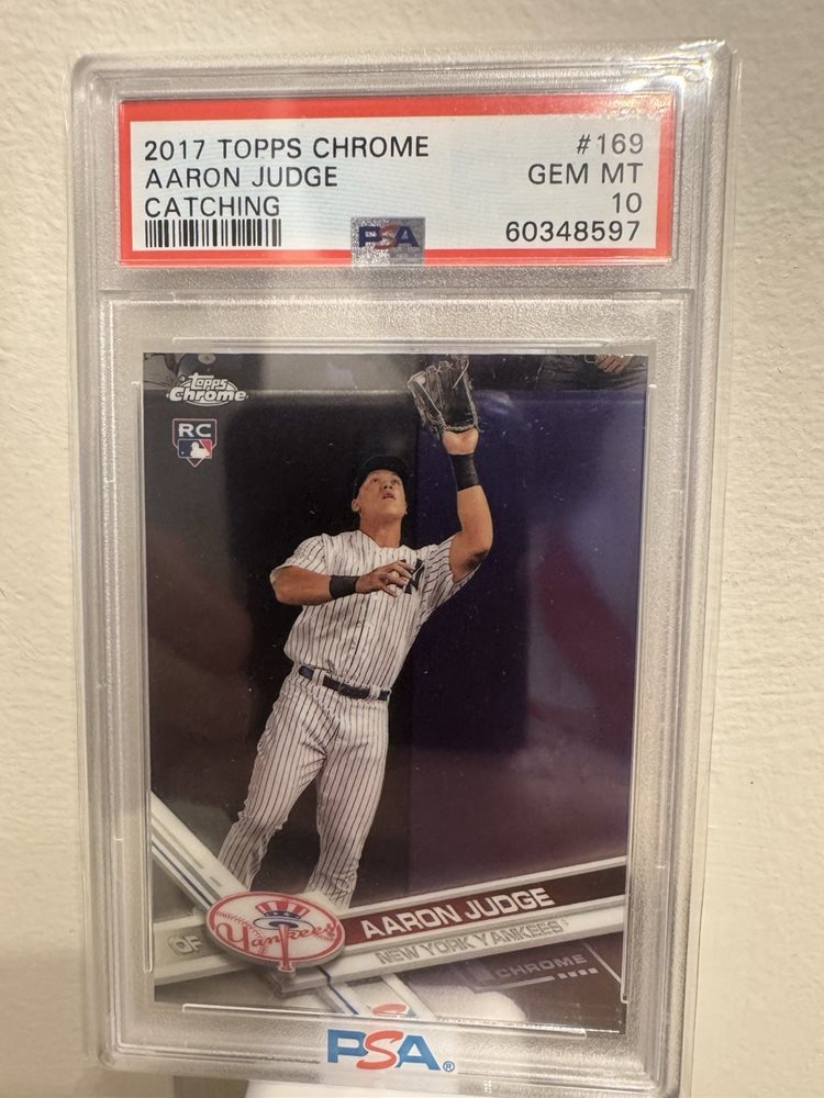ゲームセンター・ゲームカード 2017 Topps Chrome Aaron Judge RC PSA 2017 Topps Chrome - Aaron Judge #169 X-Fractor (RC) for sale