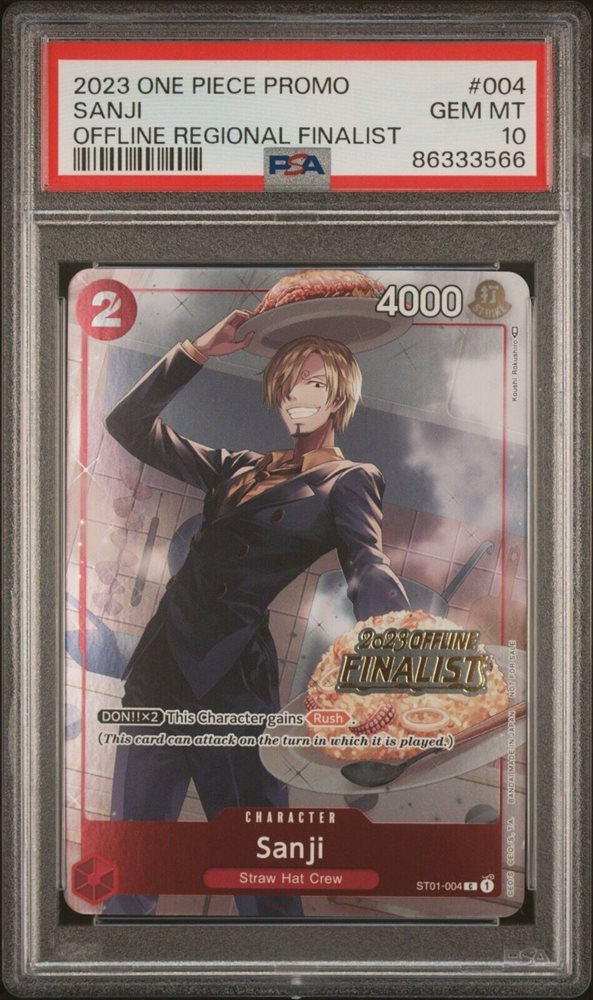 PSA10 ファイナリスト　サンジ　プロモ　 英語 Auction Prices Realized Tcg Cards 2023 ONE PIECE PROMOS Sanji