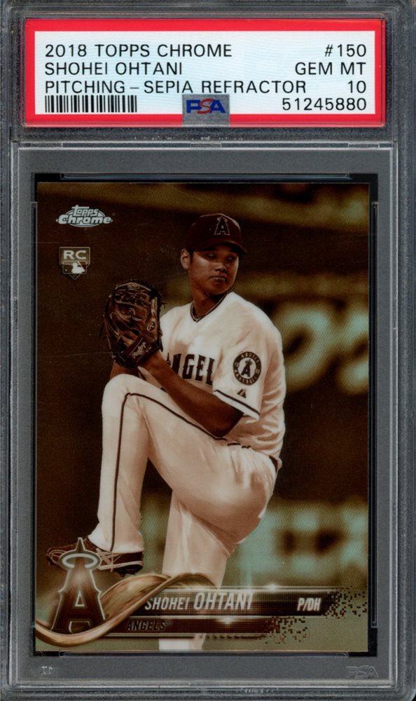 スポーツ選手 2018 Shohei Ohtani Topps Chrome PSA WBC 2018 Topps Chrome Shohei Ohtani PSA 10 Rookie Refractor RC