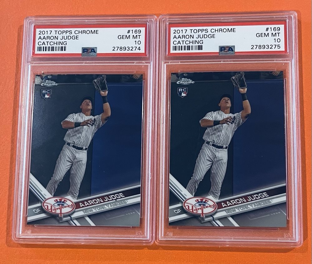 ゲームセンター・ゲームカード 2017 Topps Chrome Aaron Judge RC PSA Auction Prices Realized Baseball Cards 2017 TOPPS CHROME