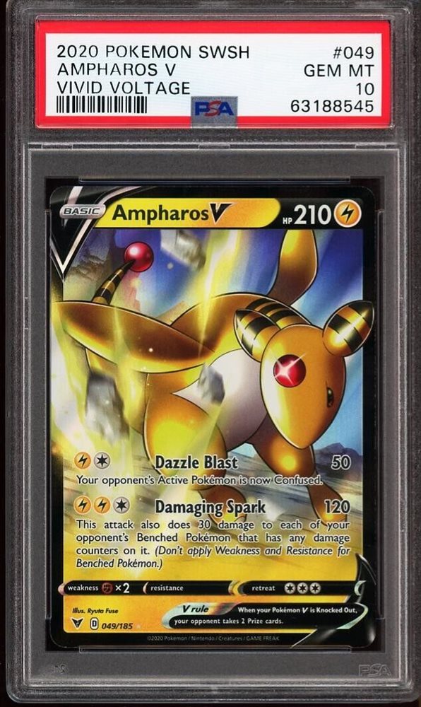 ampharos v pokemon card value eBay Auction Item 226099835380 Tcg Cards 2020 Pokemon Sword & Shield Vivid  Voltage