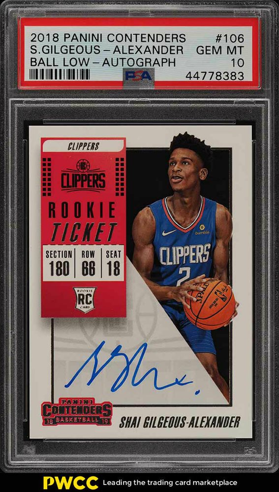 Shai Gilgeous Alexander ルーキーサインカード