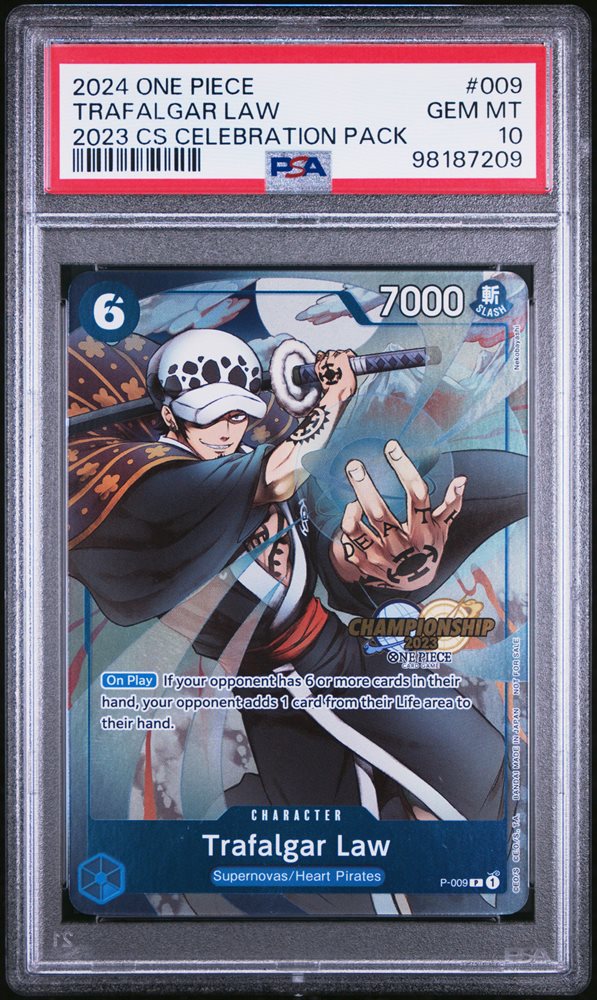 ワンピース カードゲーム 2024 ONE PIECE Trafalgar Law PSA 10 2024 One Piece Japanese Op10-royal Blood 119 Trafalgar Law
