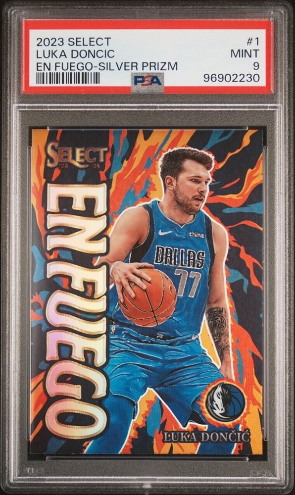 Luka Doncic　SELECT en fuego GOLD　PSA10 Luka Doncic 2023 Select #1 En Fuego - Gold /10 Price Guide