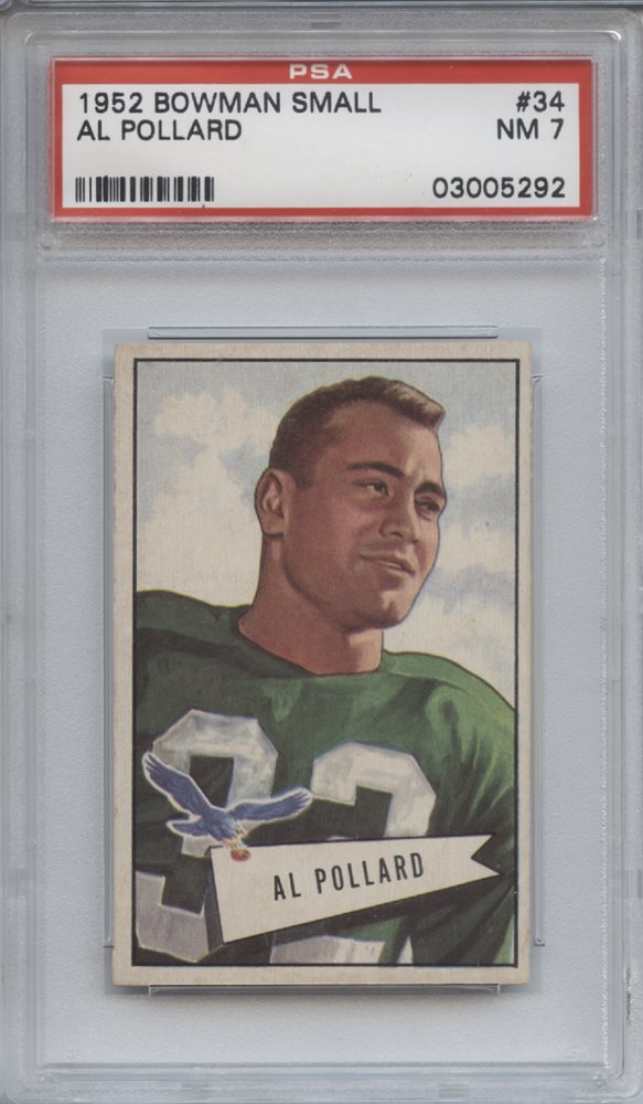 Auction Prices Realized Football Cards 1952 Bowman Small AL Pollard