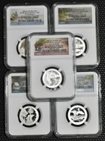 2018S Quarters SILVER ATB 25C 5 Coin REVERSE PROOF PF70 SET SKU C25