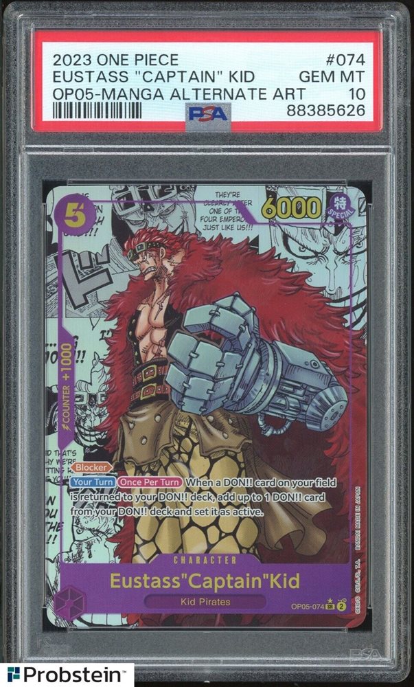 【PSA10】ワンピースカード　キッド　英語版 PSA10】 ユースタス・キッド SR ワンピースカード OP10-112