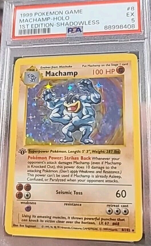 Auction Prices Realized Tcg Cards 1999 Pokemon Game Machamp-Holo