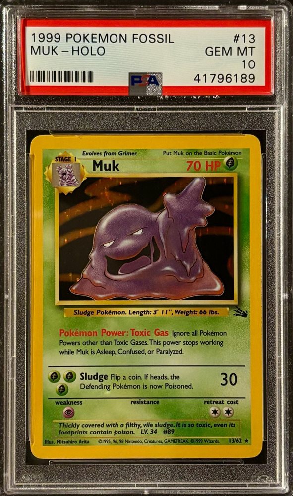 Auction Prices Realized Tcg Cards 1999 POKEMON FOSSIL Muk-Holo