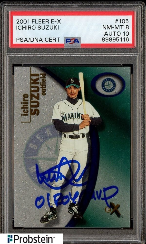 シングルカード MLB - ICHIRO 2001 FLEER LEGACY  Ichiro PSA 9 Auction Prices Realized Baseball Cards 2001 FLEER E-X Ichiro