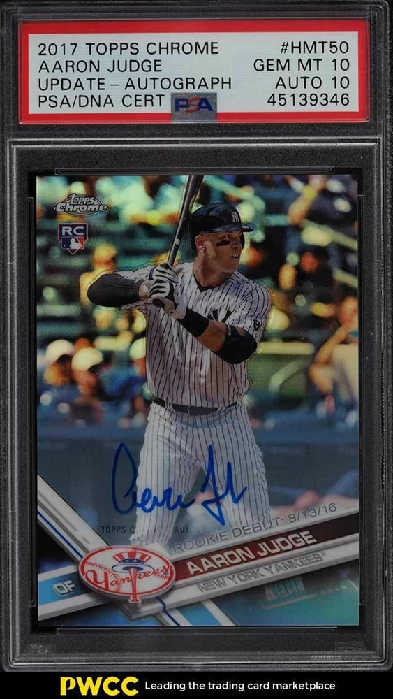 ゲームセンター・ゲームカード 2017 Topps Chrome Aaron Judge RC PSA Aaron Judge 2017 Topps Chrome #169 Prism Refractor Price