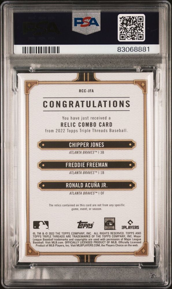 Auction Prices Realized Baseball Cards 2022 TOPPS TRIPLE THREADS