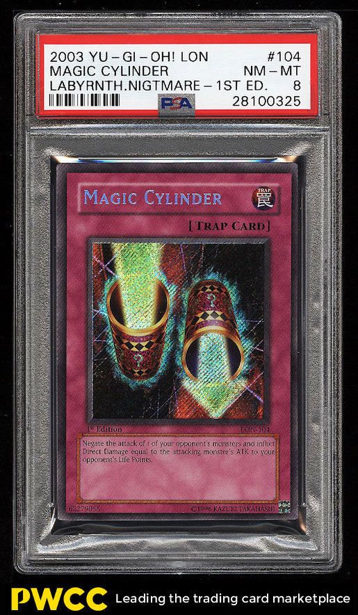 Secret Rare YuGiOh! Magic Cylinder lon104 *REVERSE FOIL* Unltd Ed