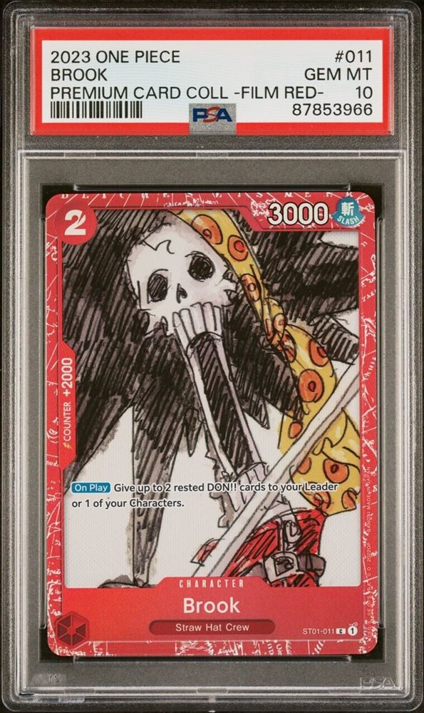 【PSA10】ブルック プレミアムカード　ONE PIECE FILM RED Auction Prices Realized Tcg Cards 2023 ONE PIECE PREMIUM CARD