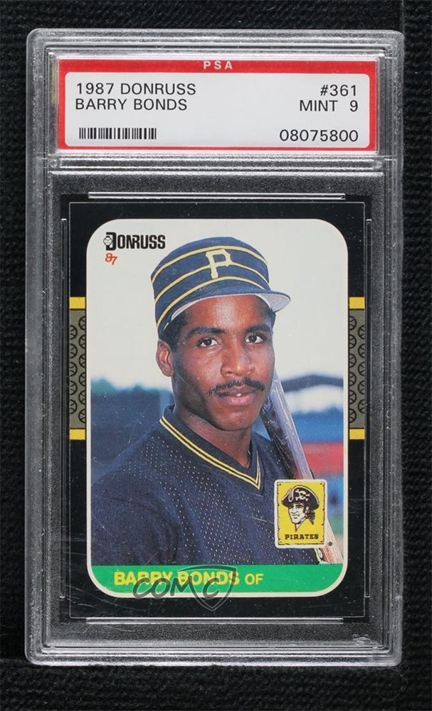 PSA9 美品　バリー・ボンズ　1987 DONRUSS　ルーキーカード Yahoo!オークション -「バリーボンズ」(トレーディングカード