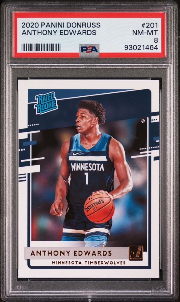 ANTHONY EDWARDS HOOPS 黄色い RC PSA9 PANINI 