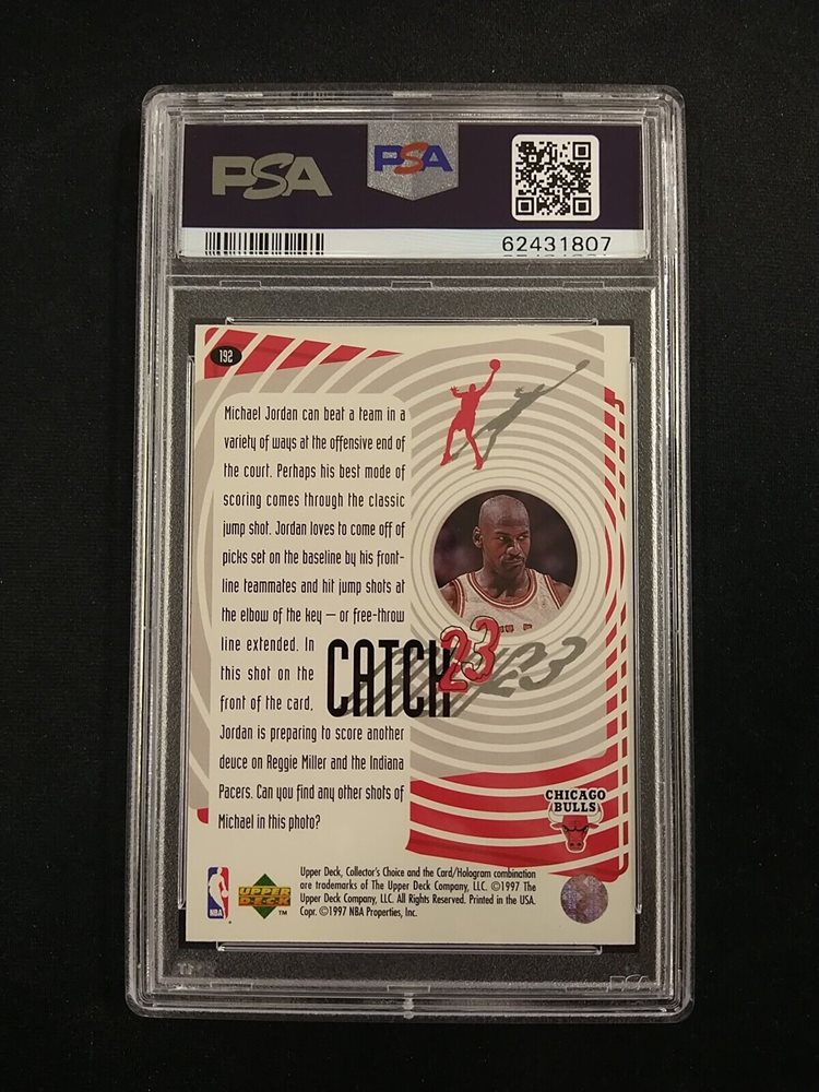 1997 COLLECTORS CHOICE MICHAEL JORDAN #192 CATCH 23 CLASSIC JUMP