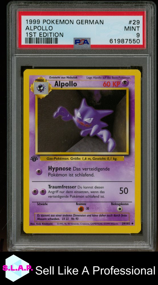 Auction Prices Realized Tcg Cards 1999 POKEMON GERMAN Alpollo