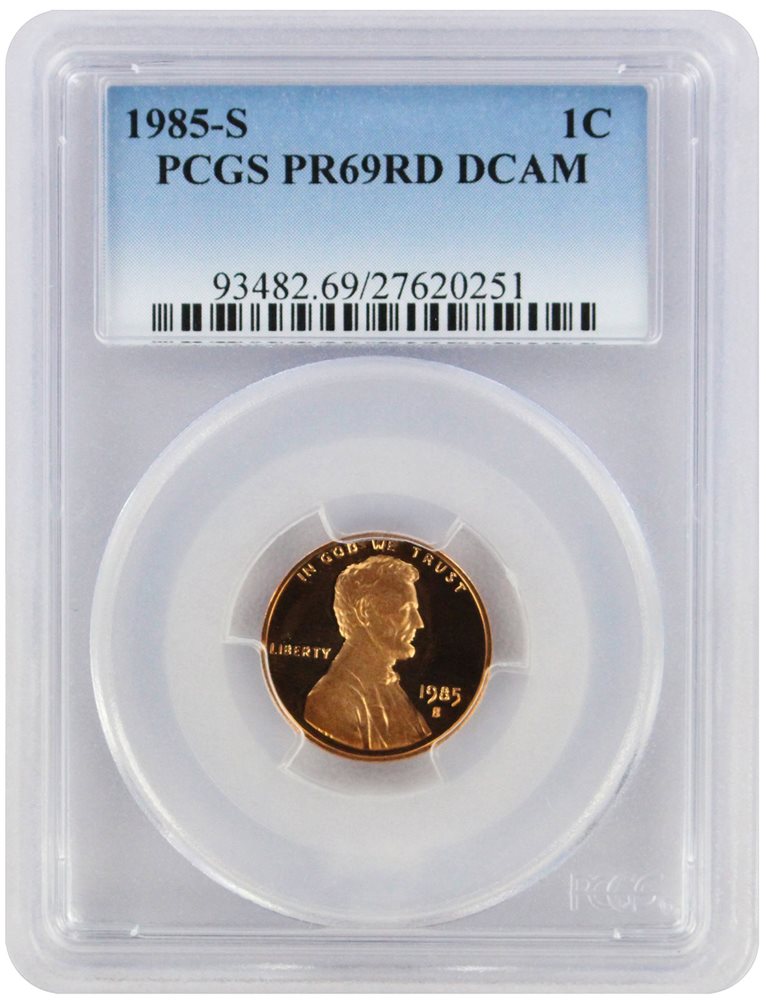 1987-S Lincoln Cent PR69RD DCAM PCGS Proof 69 Red Deep Cameo