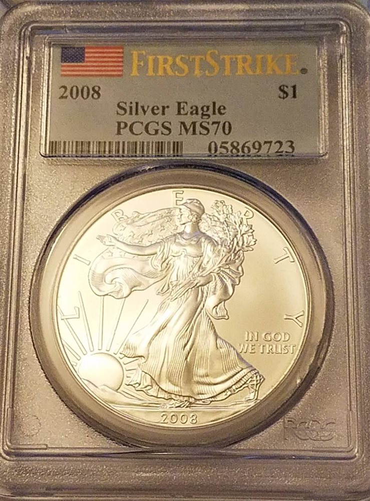 2020 1oz Silver Eagle PCGS MS69 First Day Issue Statue Of Liberty Frame