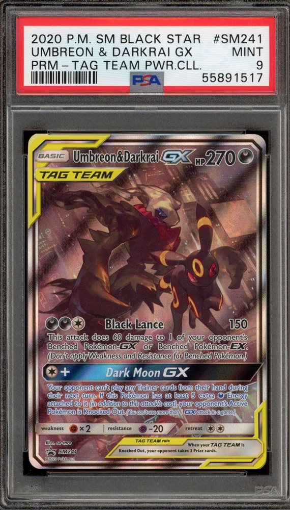 ブラッキーアンドダークライ gx psa10 UMBRN. & DRKR. GX PSA 10 Gem Mint Umbreon & Darkrai GX 010/031 Tag Team