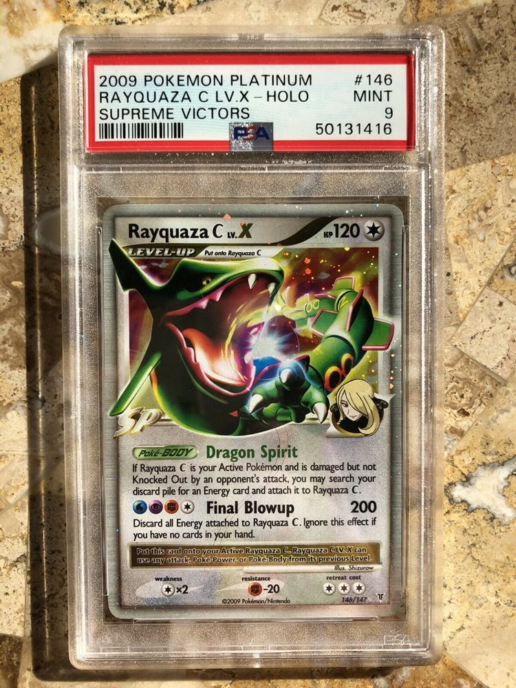 Details about / Beckett 9 2009 Pokemon Platinum Rayquaza C LV .X Holo Supreme Victors German