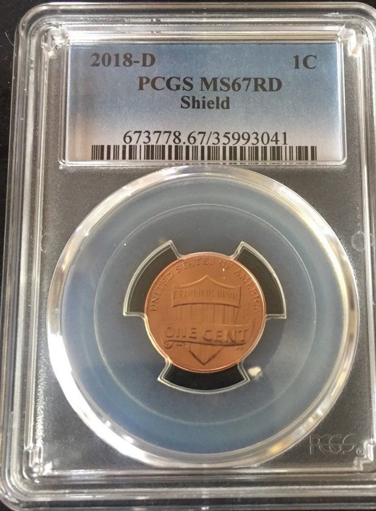PCGS MS66 RD 2018 D Lincoln Shield Cent Penny 1C